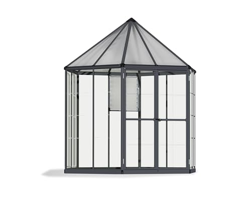 Palram Canopia Oasis Hexagonal Greenhouse Grey (8 ft)