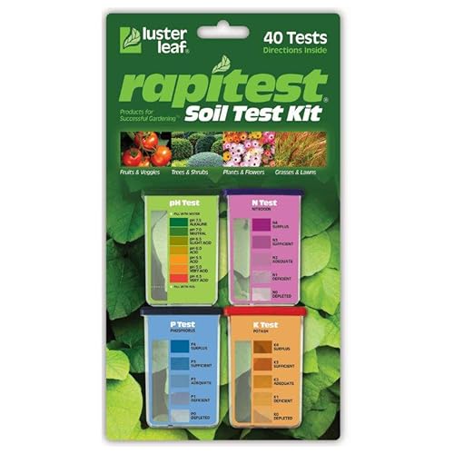 Luster Leaf 1601 Rapitest Test Kit for Soil pH, Nitrogen, Phosphorous and Potash, 1 Pack