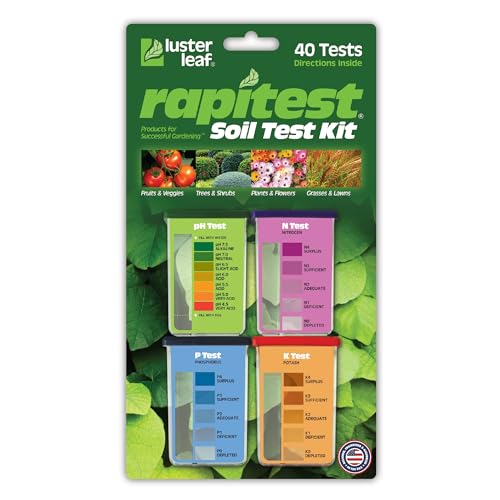 Luster Leaf 1601 Rapitest Test Kit for Soil pH, Nitrogen, Phosphorous and Potash, 1 Pack