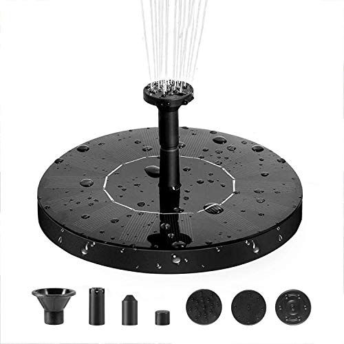 ASSCA Solar Fountain Pump, Circle Solar Water Pump Floating Fountain for Outdoor Birdbath Ponds Pool Fish Tank Water Cycling Garden Decoration