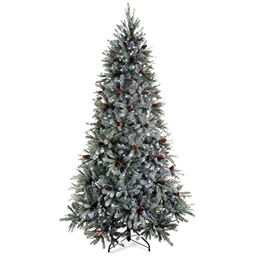 WeRChristmas Pre-Lit Edwardian Spruce Pre-Lit Multi-Function Christmas Tree, 2.1 m - 7 feet with 450-LED, Green