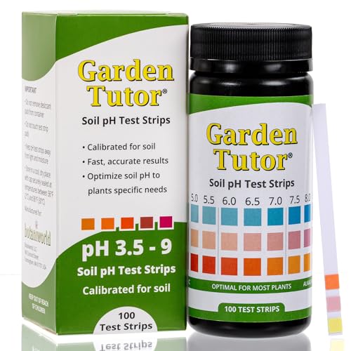 Garden Tutor Soil pH Test Kit (3.5-9 Range) | 100 Soil pH Test Strips