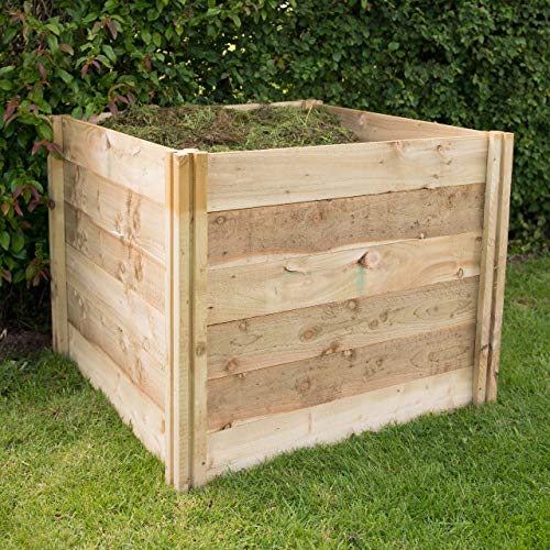 Forest Garden 650L Pressure Treated Wooden Slot Down Compost Bin
