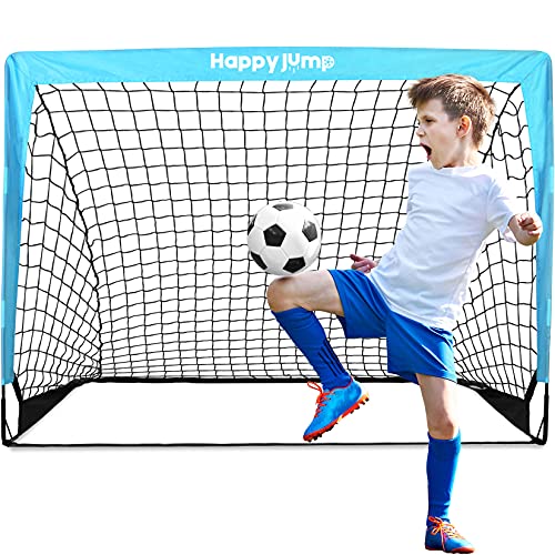 Happy Jump Football Goal Pop Up Football Net Post for Kids Garden Training 1 Pack