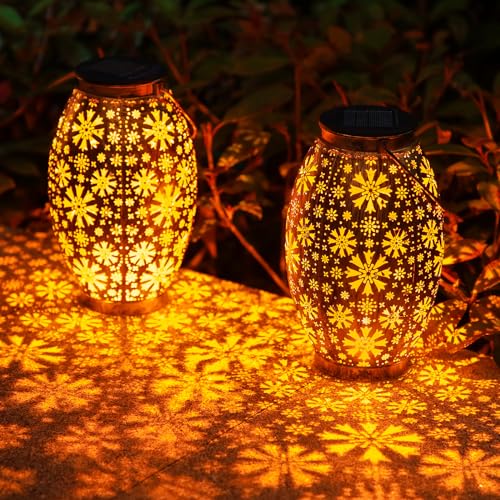 2 - Hanging Outdoor Solar Lamps