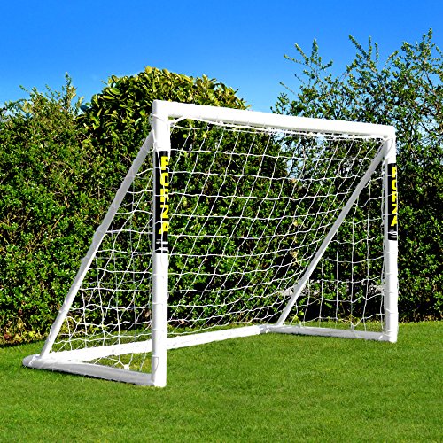 FORZA Football Goal - 6ft x 4ft Kids Garden Goal with PVC Posts & Net | Optional Target Sheet, Ball & Bag (Goal, Ball, Bag and Target Sheet)