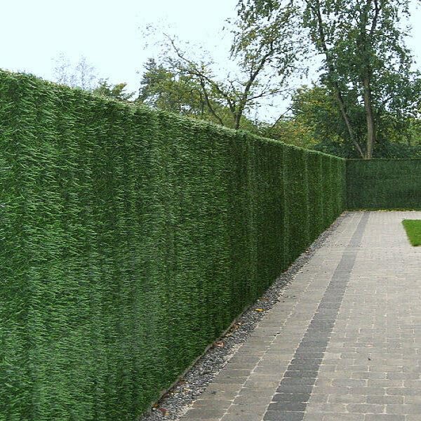 Artificial Conifer Hedge Plastic Privacy Screening Garden Fence 1.8m High x 3m Long (5ft 10' x 9ft 10')