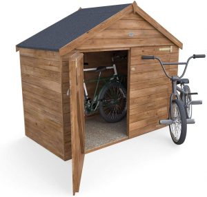 Dunster House 6.7x3.4FT Outdoor Wooden Bike Shed 