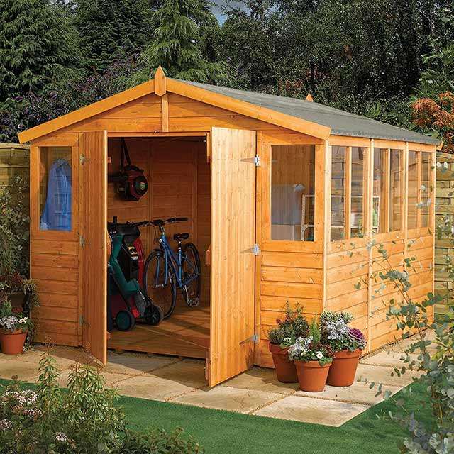 Maximum Size Shed Permitted Without Planning Permission - Wooden Garden Shed with Door Open