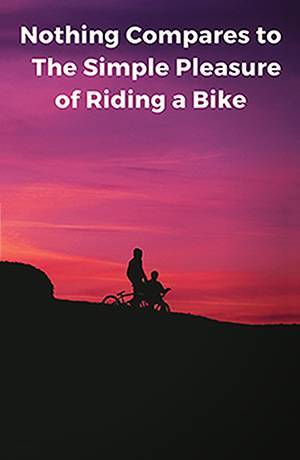 Bike Riders Silhouette with red sky