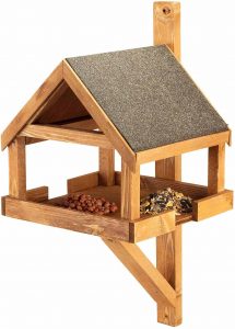 Hove Wall Mounted Wooden Bird Table