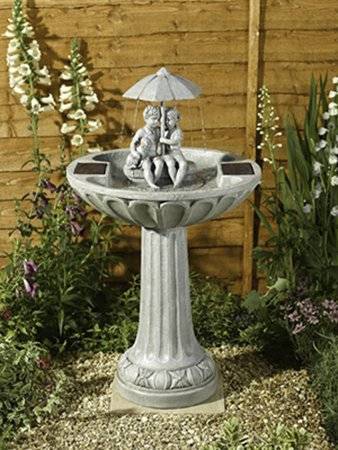 Solar birdbath fountain - Smart Solar Ornamental Umbrella Fountain 