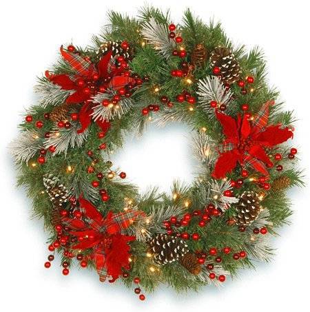 National Tree Company Artificial Christmas Wreath Tartan Plaid