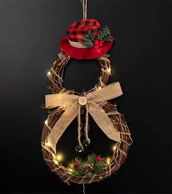 Oairse - Christmas Wreath with Lights