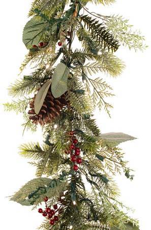 Village Lighting Company Winter Frost Collection - Christmas - Garland with Lights