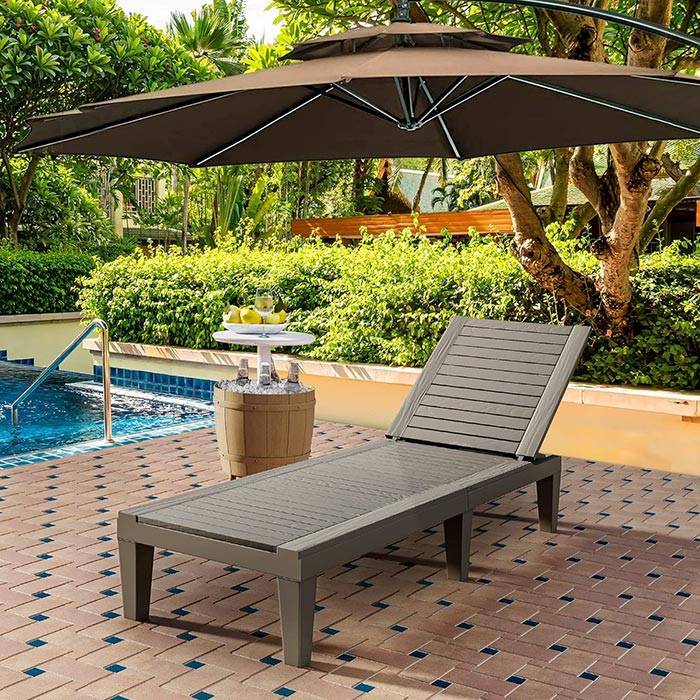 Best Outdoor Furniture - A Yitahome Resin Sun Lounger in the Garden