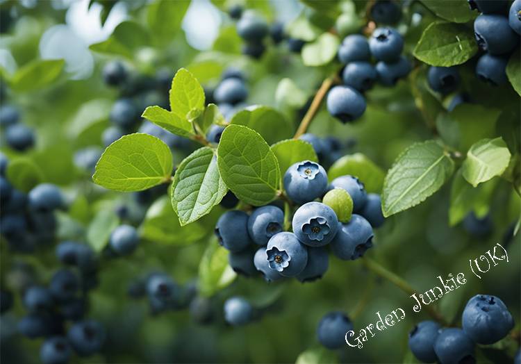 How to Grow Blueberries In The UK - Blueberries on a Bush