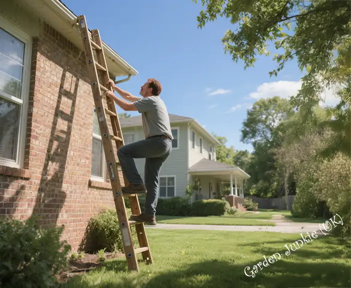 Man on a Leaning Ladder