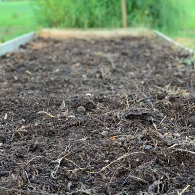 Compost in a Raised Beds For a Garden